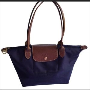PURPLE Longchamp Le Pliage Small Nylon Tote Bag